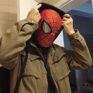 Spiderman Cosplay mask with moving eyes, spider-man mask, electronics mask, elastic toys, remote control, adults, kids gift, 1: 1 11 Main Sales Mask Spider - №2