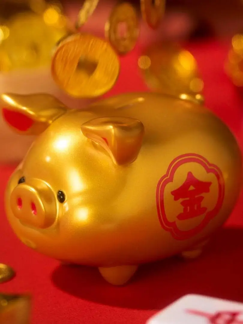 LuLu The Piggy Lucky Fortune Piggy Series Blind Box Lucky Figure Ornament Drawing Lots Toys Pig Model Cute Girl Gift Collectible