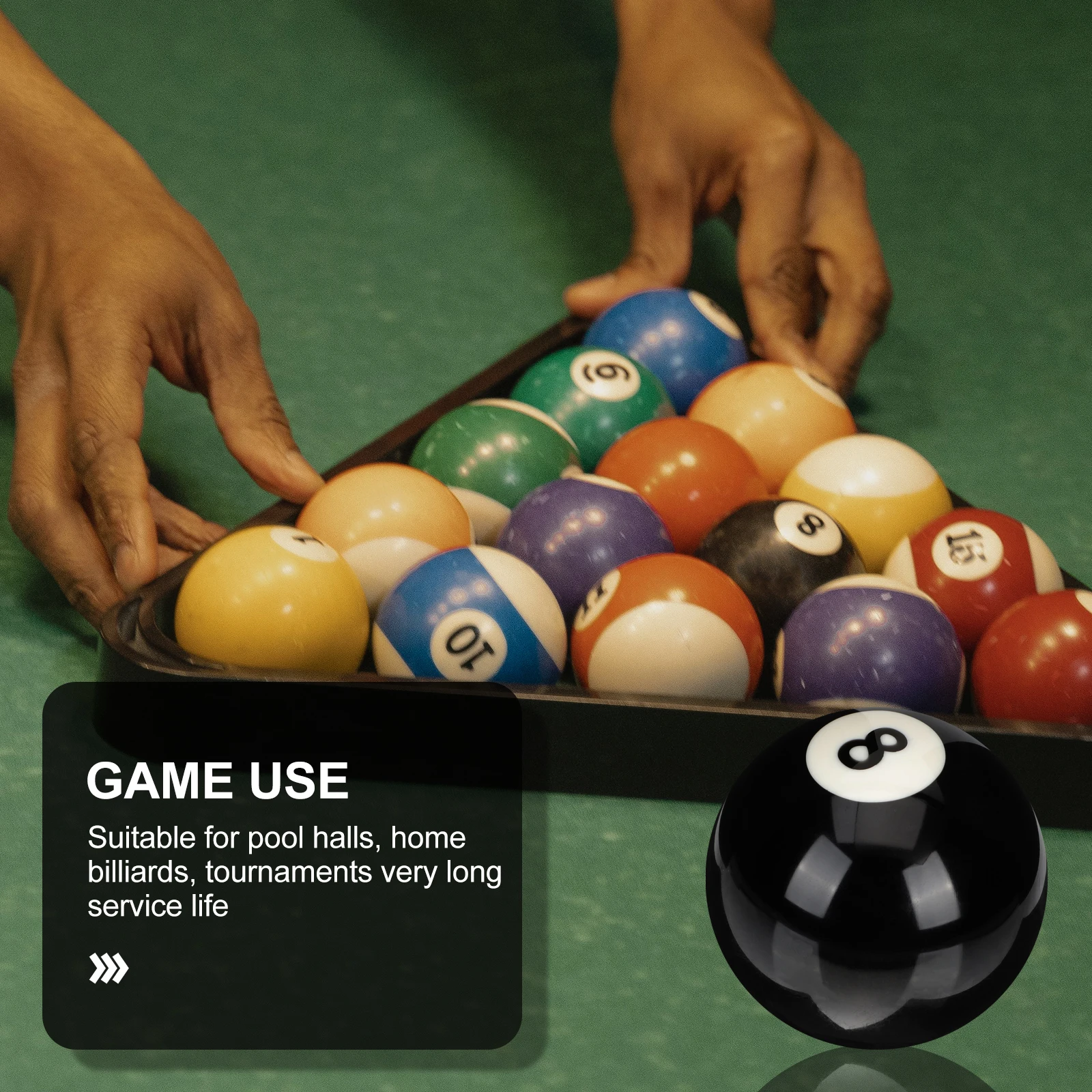 

1pc Professional Billiard Ball Crystal Smooth Resin Durable Wear Resistant Pool Table Accessory Training Device Cue