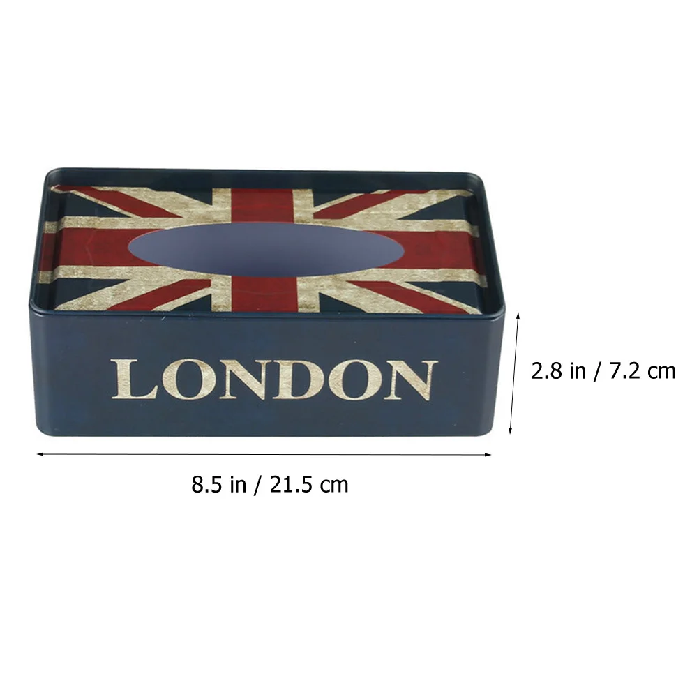 

Iron Tissue Box Retro Colorful Desktop Decoration Household Storage Holder European Style Napkin Organizer Rectangular