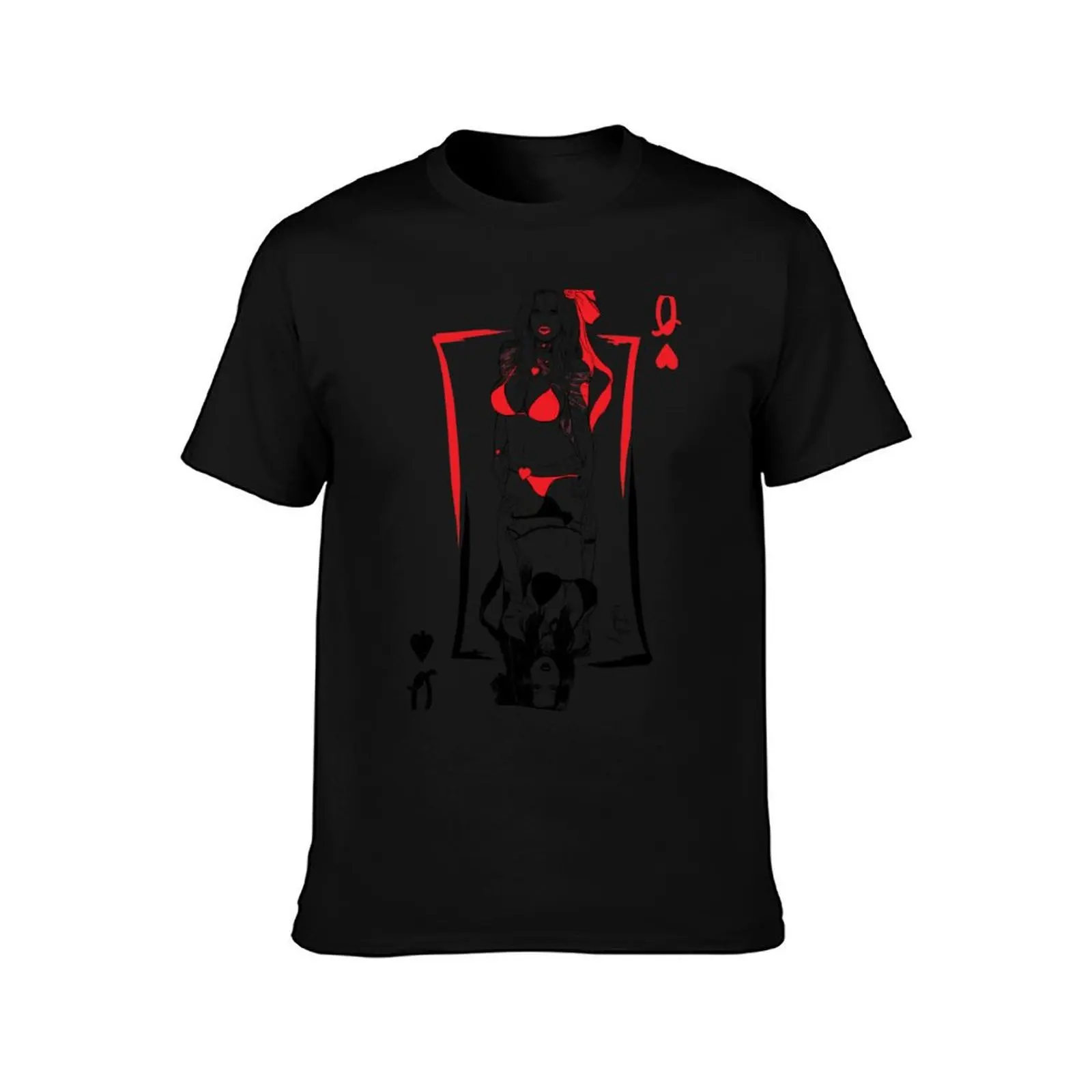 Poker Card Queens T-Shirt anime figures vintage graphic tee funny t shirts for men