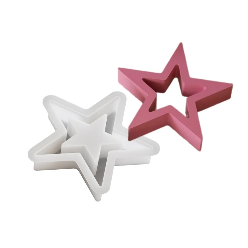 Molde silicona estrella multiusos ZB91 para adornos elegantes para árboles Navidad