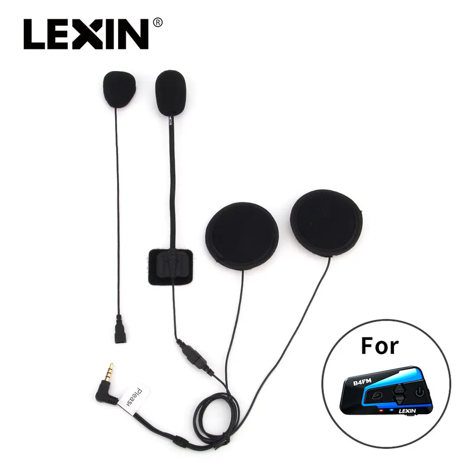 LEXIN LX-B4FM Intercom Headset&Clip Set for Full/Half Helmet with LEXIN LX-B4FM Intercom Headset&Clip Set for Full/Half Helmet with