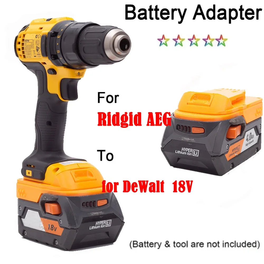 

Battery Adapter Converter for Ridgid AEG 18V Lithium Battery to for DeWalt 18V Cordless Drill Tools(NO Batteries )