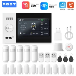 TUYA WiFi 4G GSM Alarm System for Home Smart Life Security with PIR Wireless Solar Siren Support Tuya Remote Control