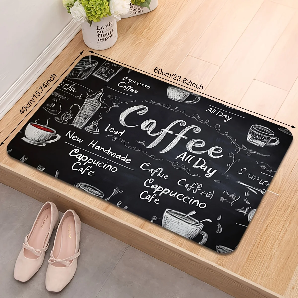 Coffee-Themed Non-Slip Rug – 