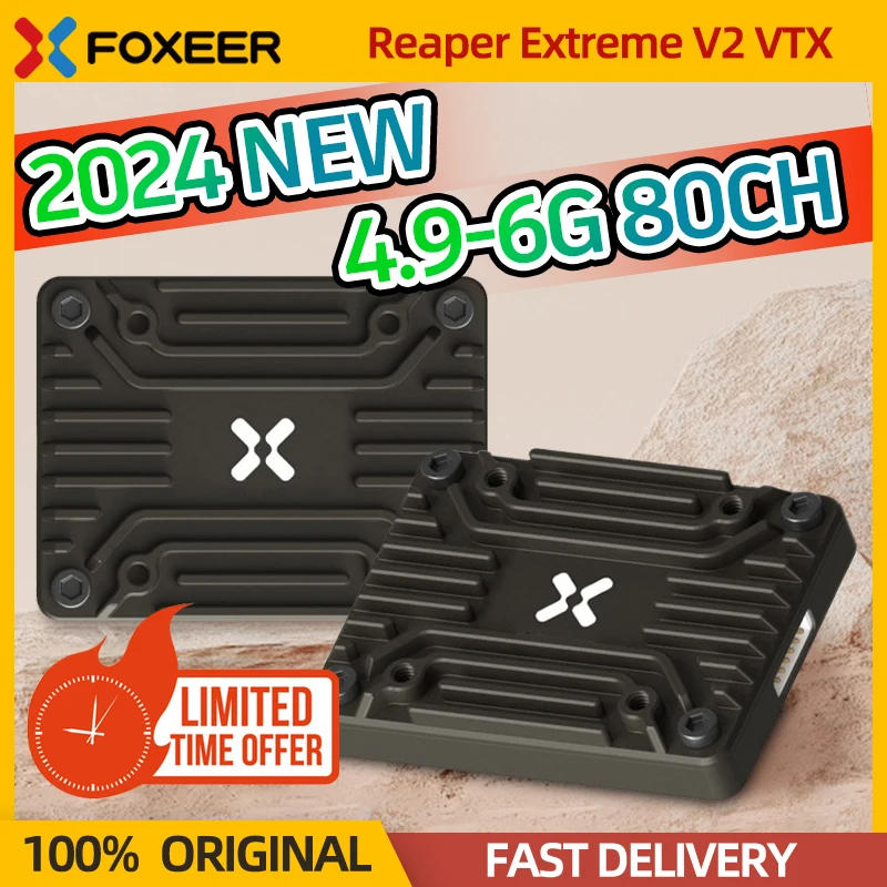 2024 NEW Foxeer Reaper Extreme 4.9-6G 80CH V2 VTX 2.5W Pitmode 25mW-2.5W Adjustable VTX FPV Video Transmitter For RC FPV Drone