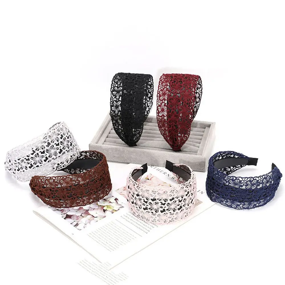 

Trendy Headwear Girls Makeup Wash Face Women Women Hairband Lace Hair Hoop Korean Style Headband Hair Accessories