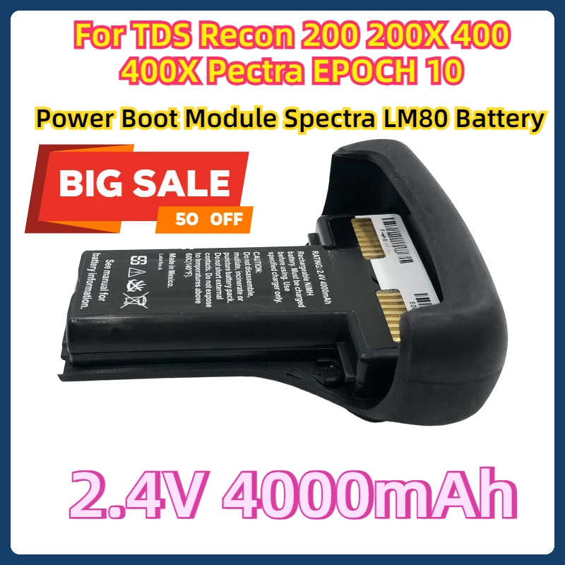 For TDS Recon 200 200X 400 400X Pectra EPOCH 10 Power Boot Module Spectra LM80 2.4V 4000mAh  Battery