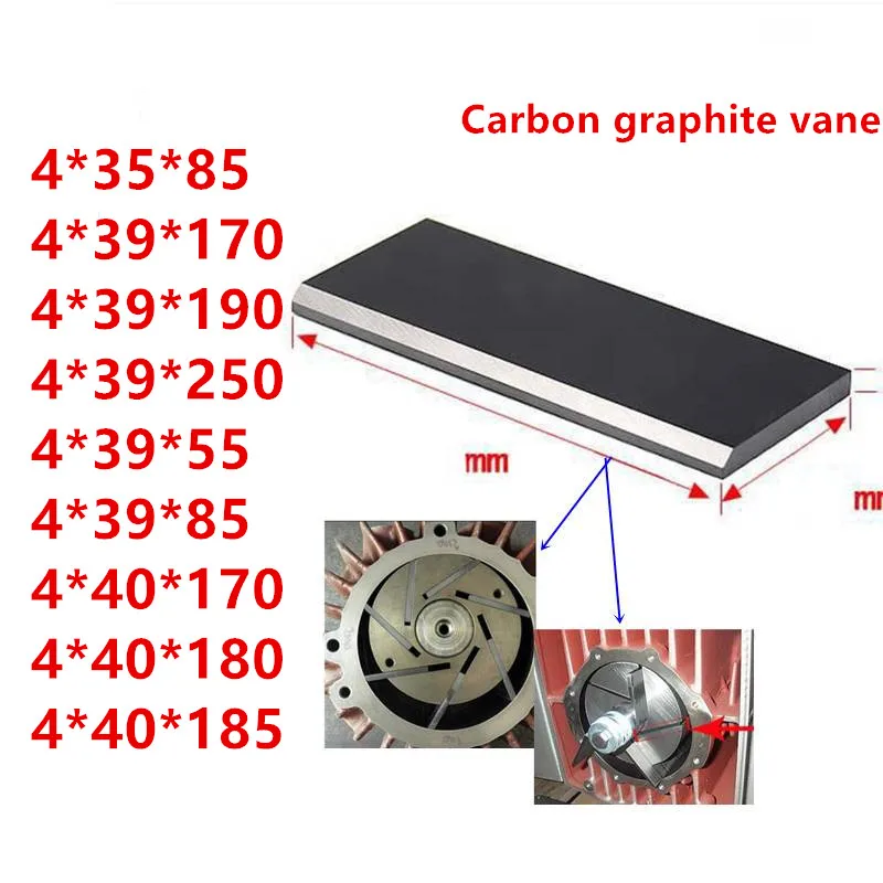 Zion Carbon Vane Graphite vane used for Vacuum Pump