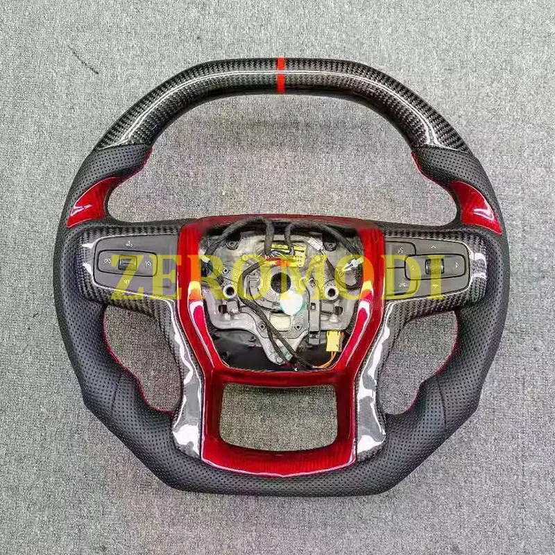 

For Chevrolet Blazer 2019-2022 Real Carbon Fiber Steering Wheel with Leather