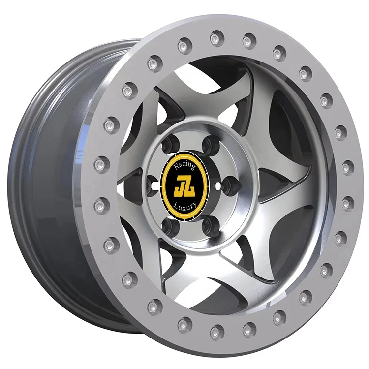 Jiangzao 4x4 6x139.7 Rims Concave Design 5x150 Offroad Beadlock 17 Inch Wheel for Y60 Y61  Jeep JK H2 Pickup Suv