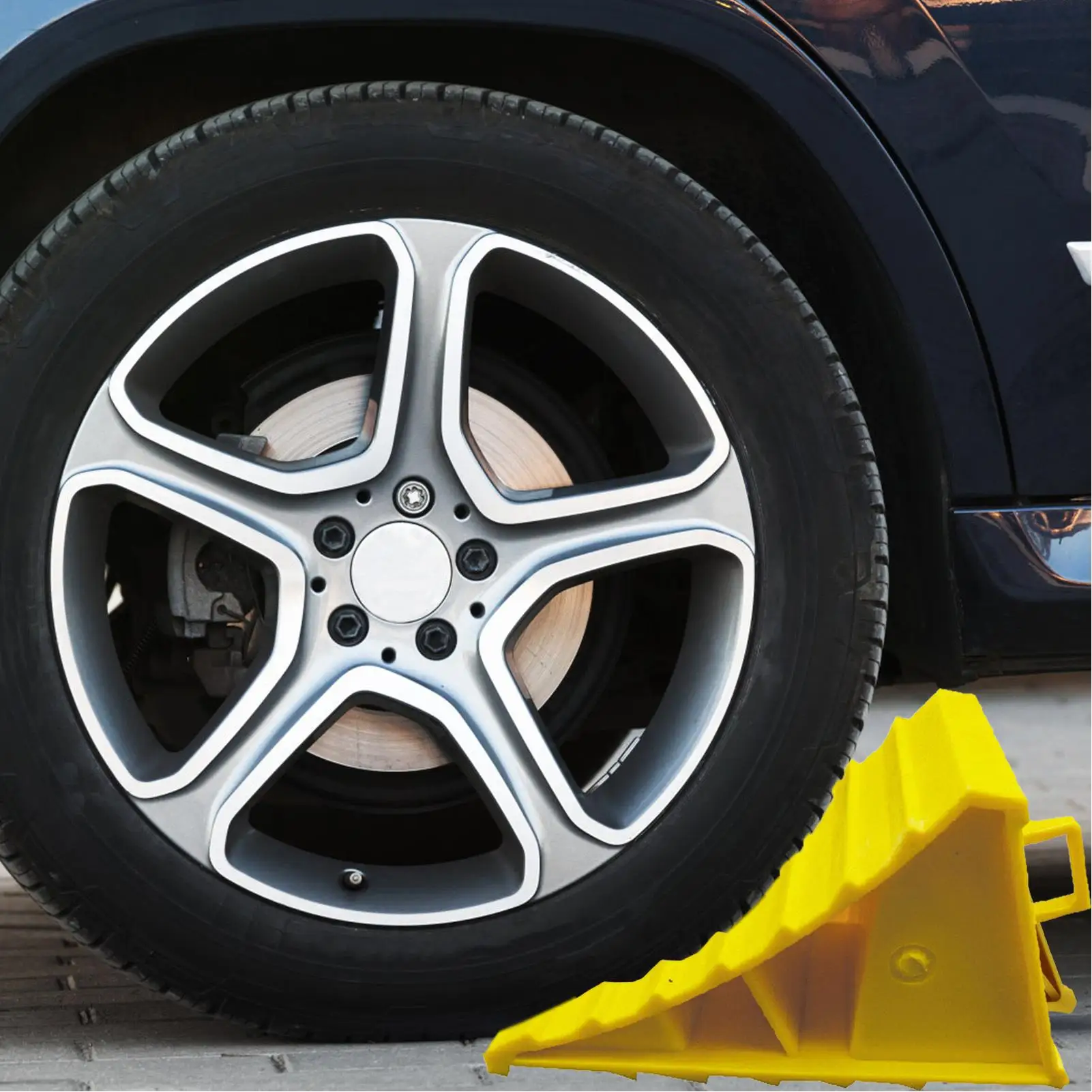 Portable Wheel Stopper Tire Saver Chock Tire Slip Stopper Sturdy  Anti Slip Tire Stop Block For Secure Car Trailer Truck Parking