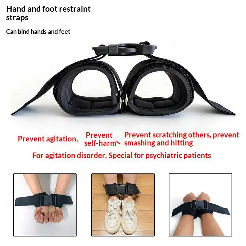 ~1 Set Hand And Foot Bindings Limb Restraint Straps For Bedridden And Paralyzed Elderly People Anti-Scratch Restraint Straps