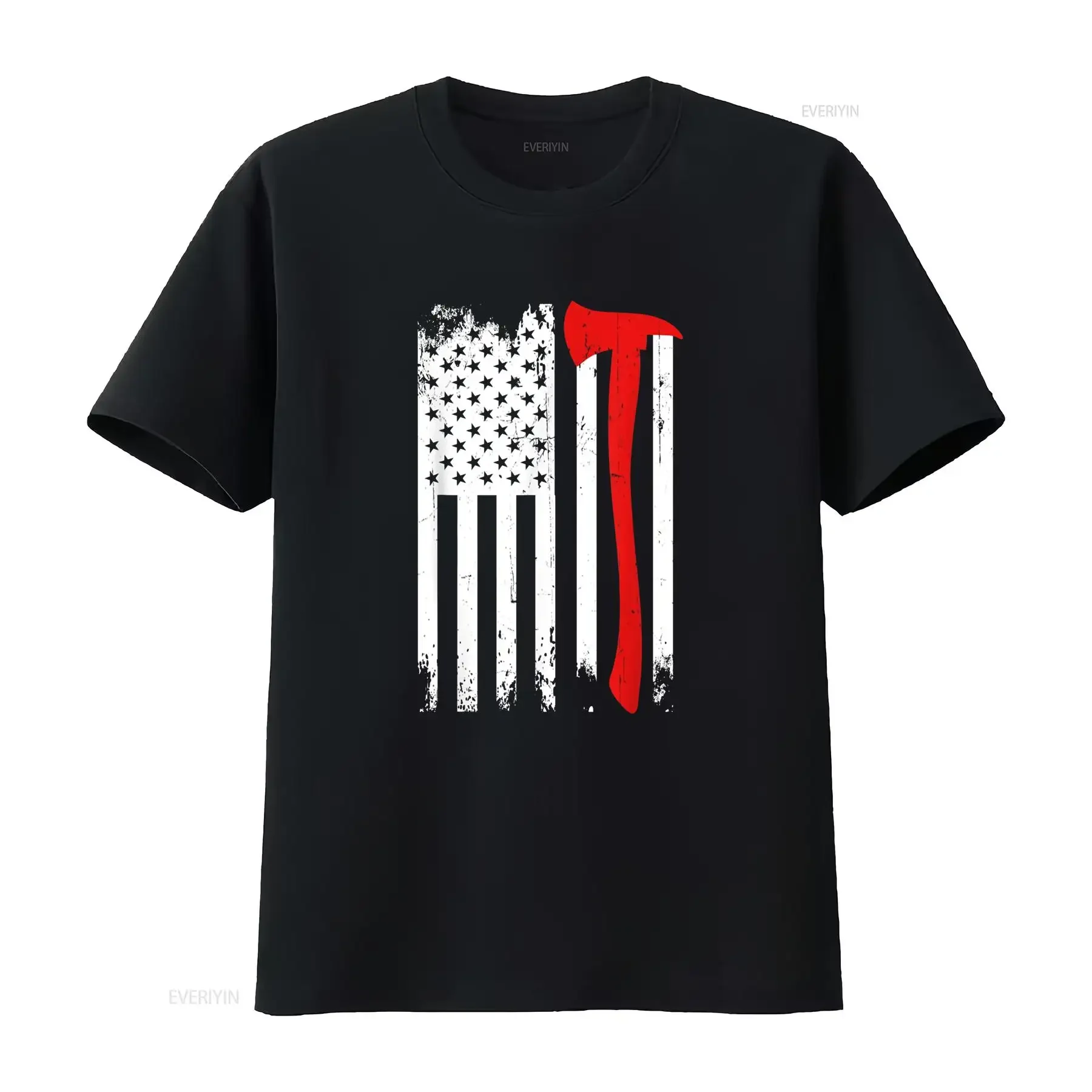 

Пожарный патриотический пожарный пожарный спасатель волонтерская футболка винтажная стираная дышащая стильная модная слегка