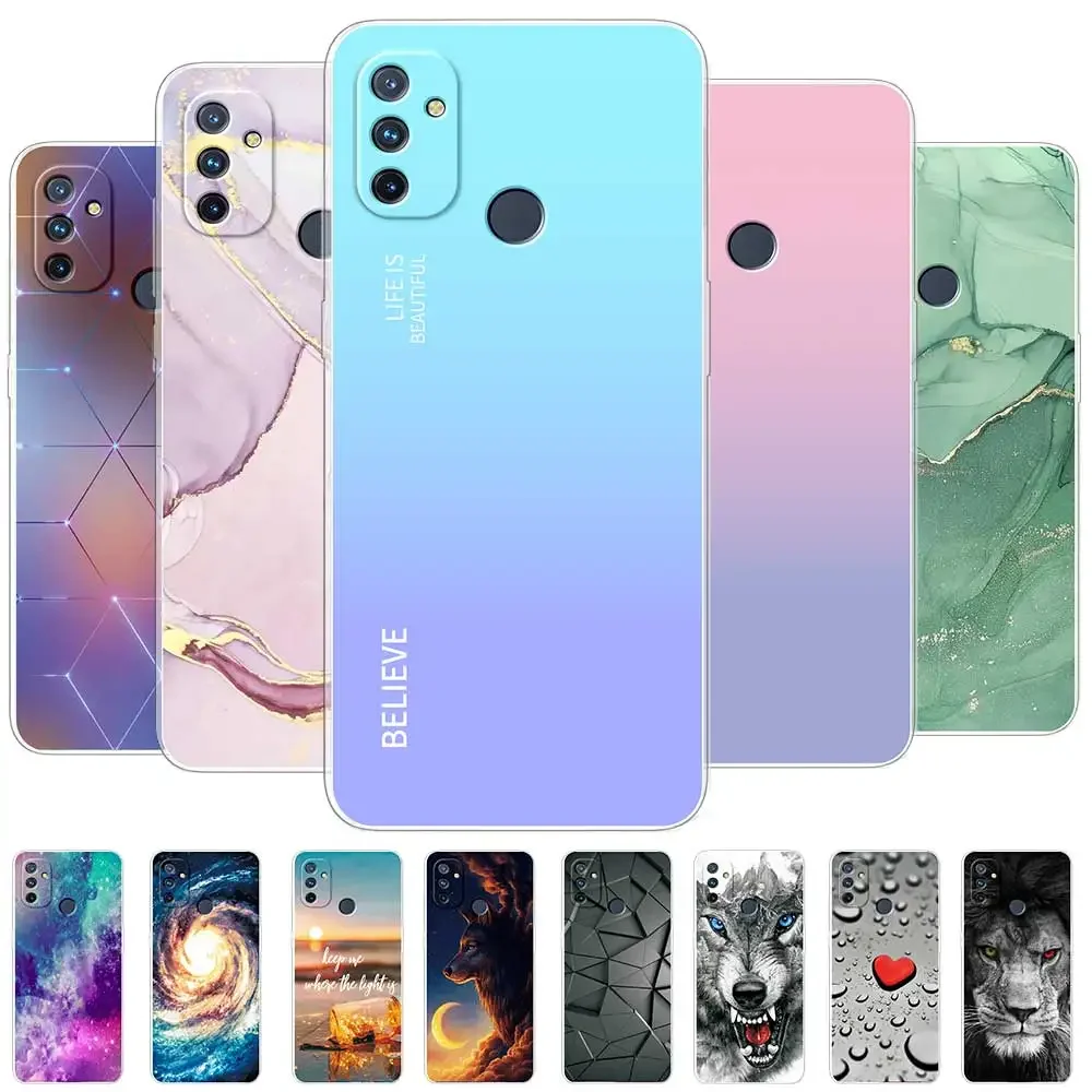 For OnePlus Nord N100 Case For OnePlus Nord N100 Marble Clear Soft Silicone Phone Case For Nord N100 Back Cover Funda Coque