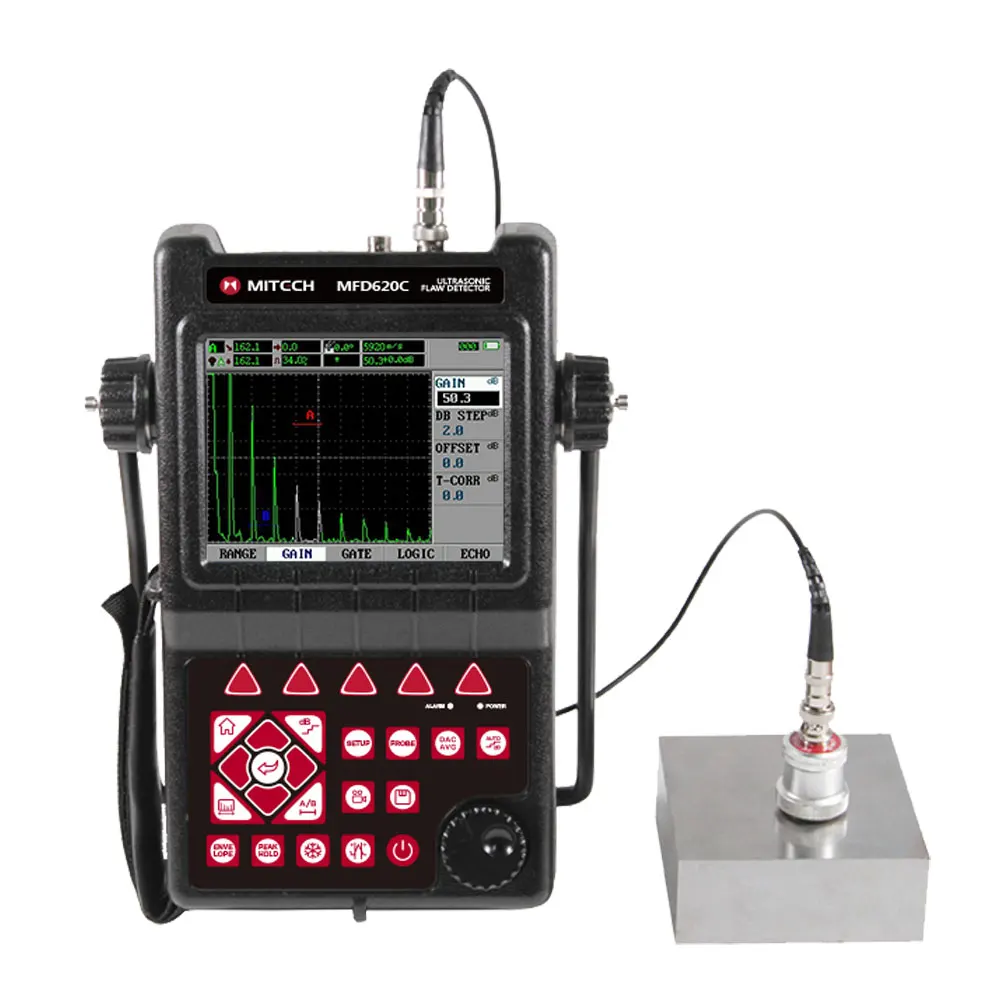 

Цифровой ультразвуковой дефектоскоп портативный MFD620C с многоцветным TFT ЖК-дисплеем и множеством новых функций диапазон 0-6000 мм