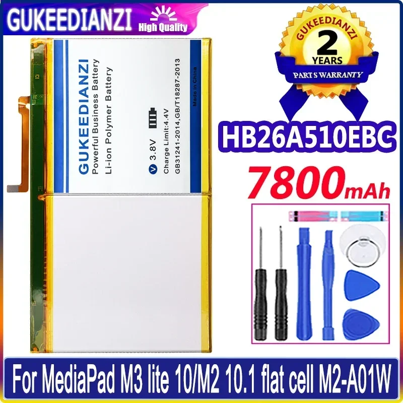 

For HUAWEI HB26A510EBC Battery For Huawei MediaPad M3 Lite M3Lite 10 HDN-W09 BAH-L01 BAH-L09 BAH-W09 BAH-AL00 7800mAh Batteria