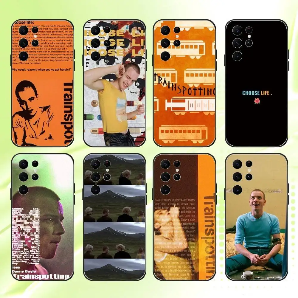 

T-TrainspottingS Choose Life Phone Case For Samsung S 25,24,23,22,30,21,10,9,Ultra,Plus,Lite,FE,4,5G Black Soft Case