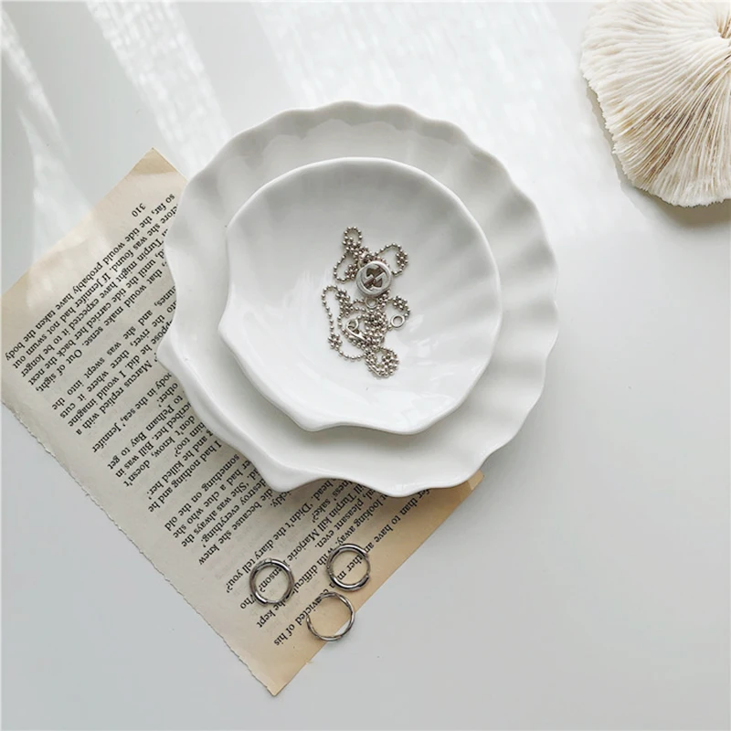 Jewelry Tray Desktop Decoration Earrings Ring Necklace Storage Trays Dessert Table Bowls Display Plate plateau decoratif