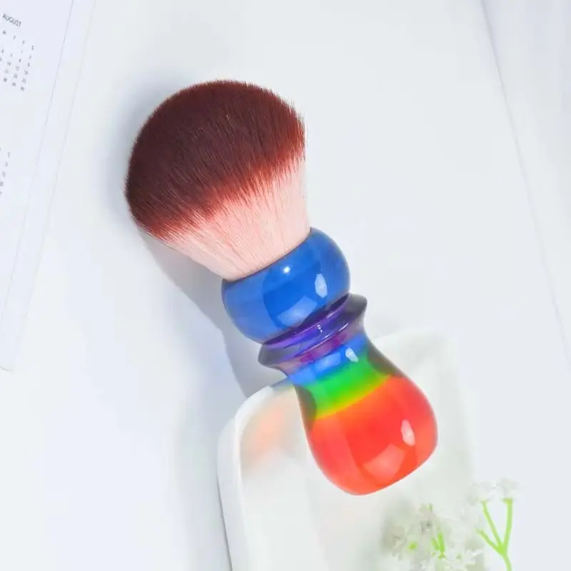 Yaqi 26mm Rainbow Handle Red Tip Synthetic Hair Shaving Brush for Mens Wet Shave
