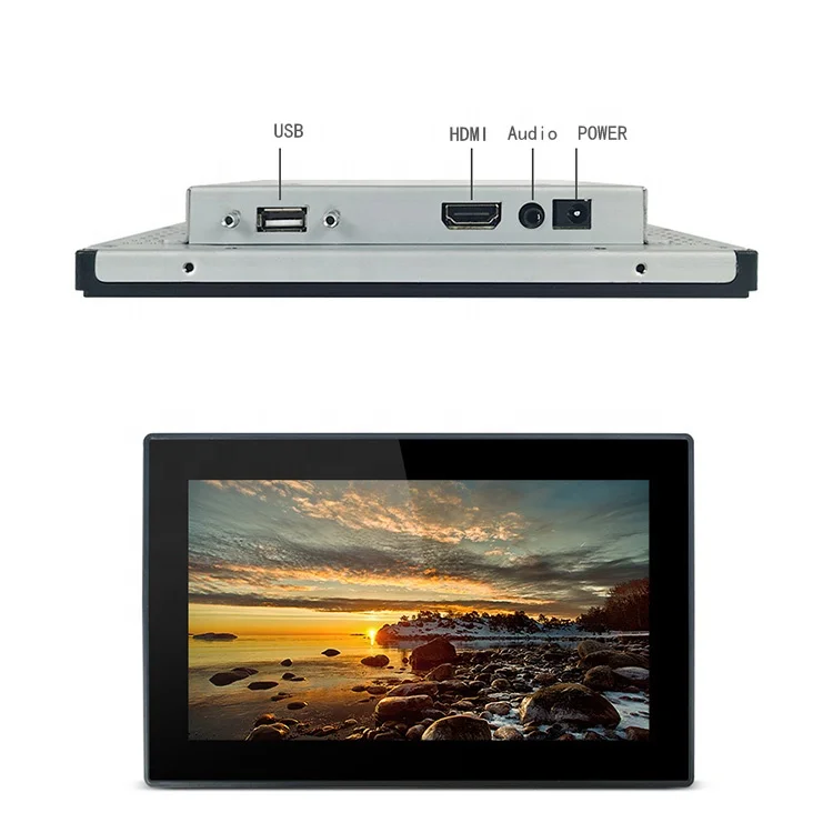 

Multi Touch Screen 10.1 Inch Capacitive 10 Points Industrial Touch Screen Embedded Monitors