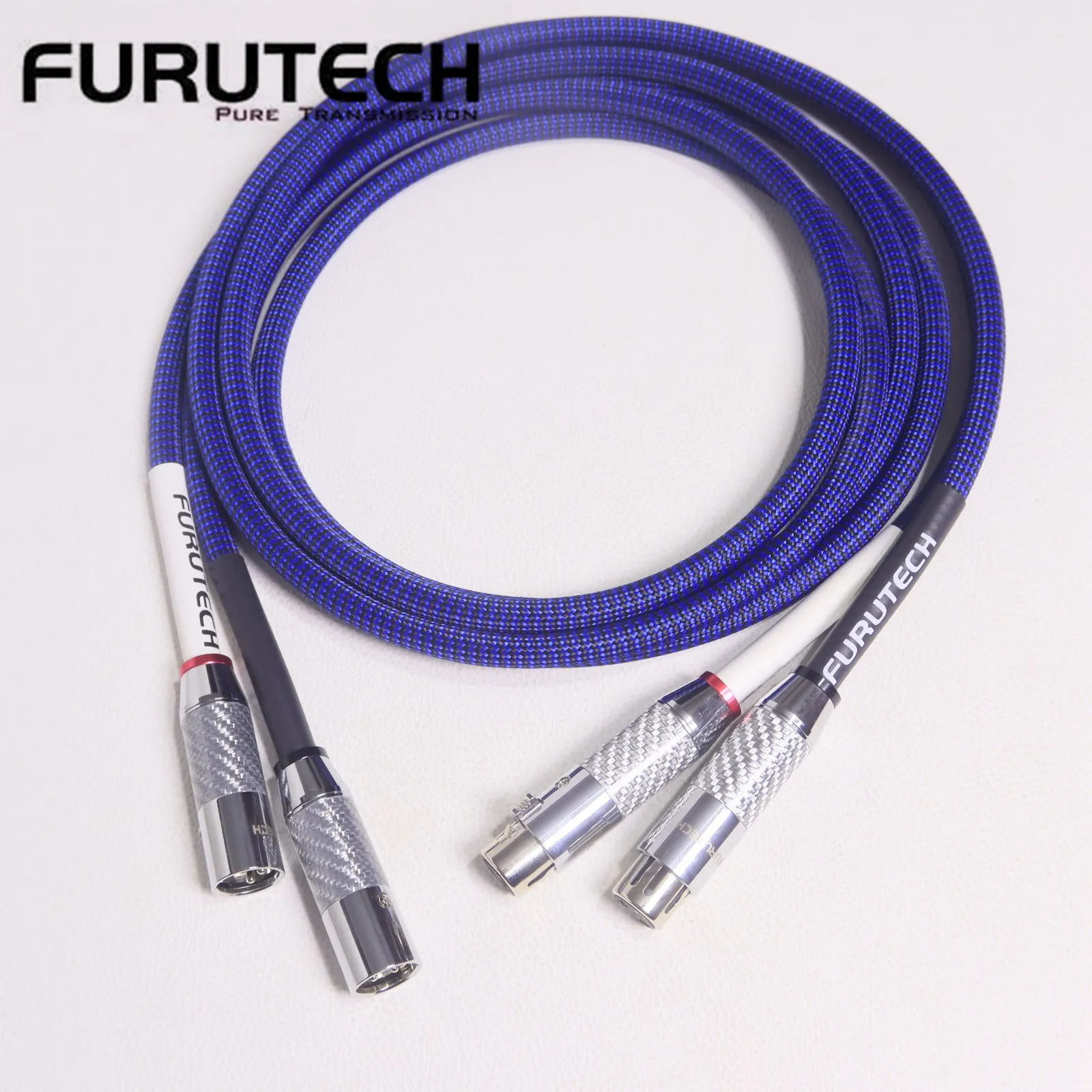 1pair FURUTECH flagship DAS-4.1 XLR audio cables hi-end Alpha OCC conductors, with original 3-core XLR connectors made in Japan