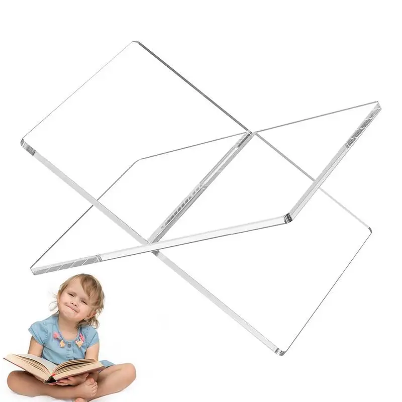 Acrylic Book Stand High Quality Portable Extra Thick Holders Suitable For Displaying Textbooks Recipe Pictures And Bibles