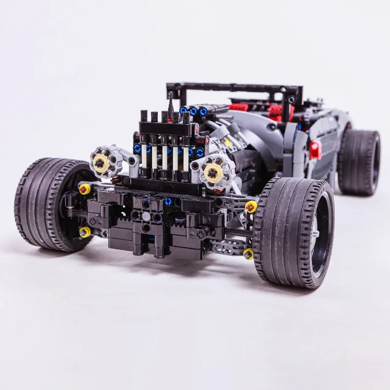 

MOC Техническая Ретро Супер Спортивная Модель Автомобиля Hot Rod Строительные Блоки V6 Двигатель Гоночный Автомобиль Сборка Кирпичей Детская Игрушка Подарок На День Рождения