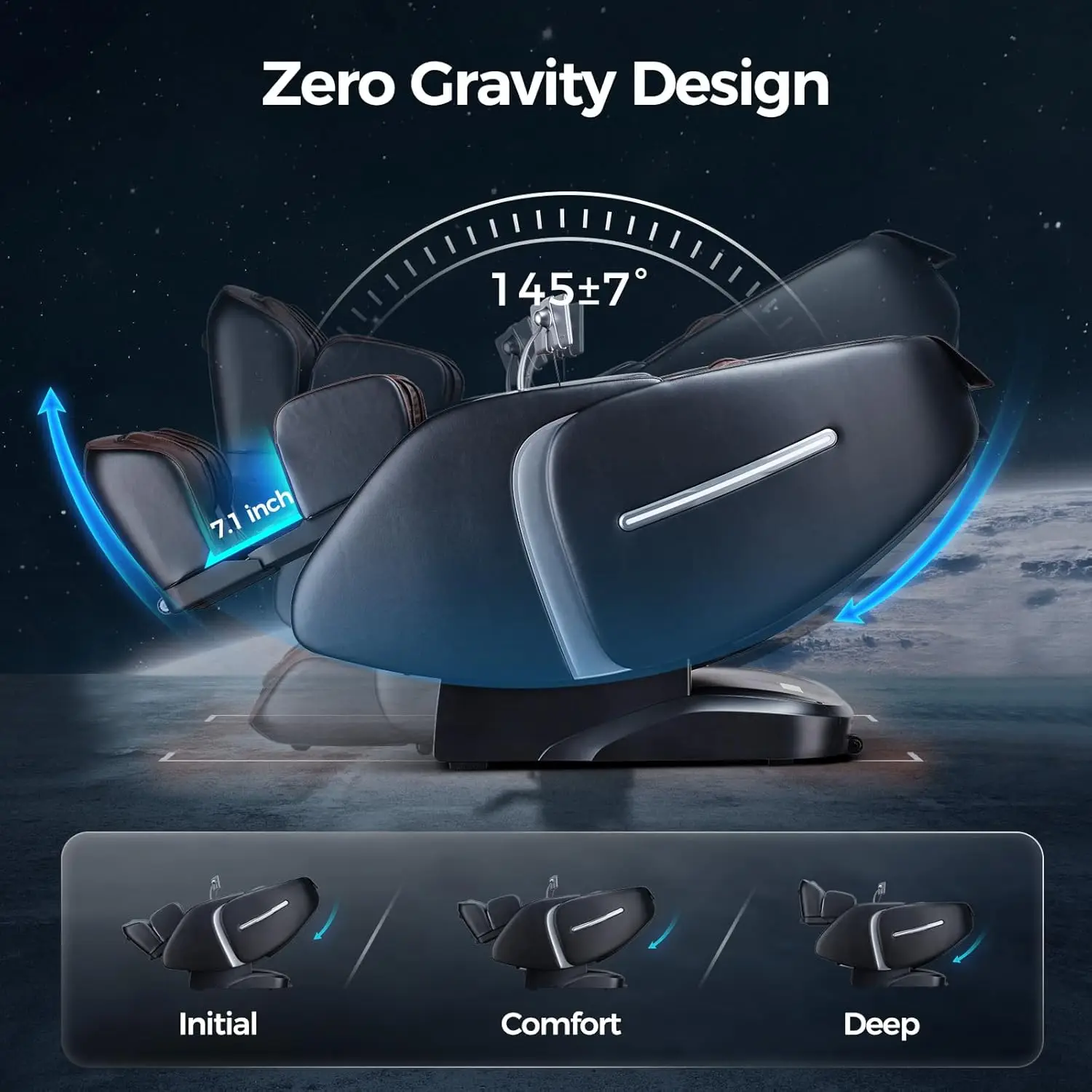 كرسي تدليك 4D لكامل الجسم بدون جاذبية SL Track كرسي تدليك الحرارة شياتسو - تطبيق مكتب المنزل للتدفئة الخلفية للقدم AI