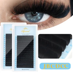 AGUUD J B C D Eyelash Extensions Natural Individual Round Lash Korea Silk Lashes Soft Faux Mink Mega Volume Lash Extension Cilia