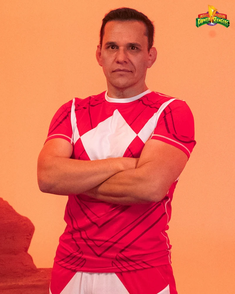 T-Shirt de sport rétro Mighty Morphin Power Rangers Red Ranger MMA pour hommes, haut d'entraînement Ultra-respirant et anti-transpiration