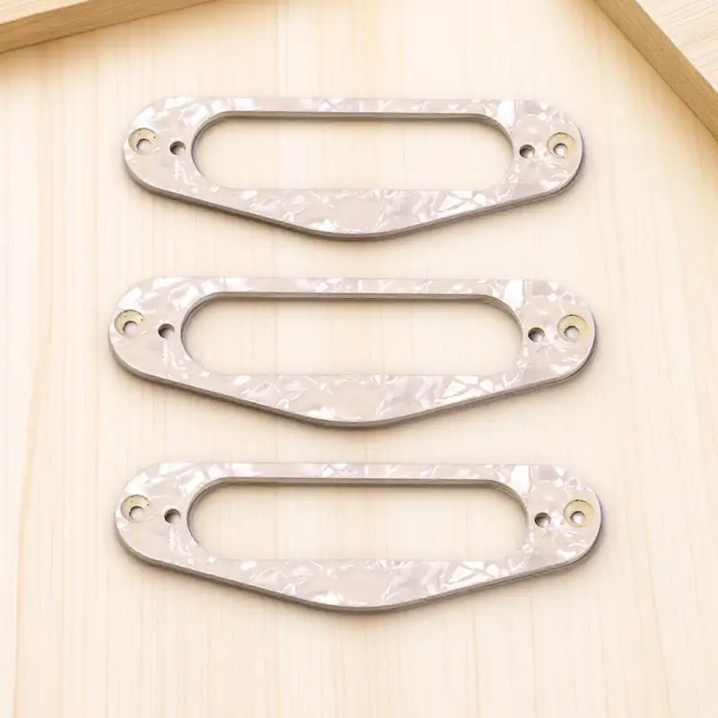 3Pcs Guitar Pickup Frame Single Coil Flat Humbucker Ring Narrow Hole Tl Style Instruments DIY Luthier Accessories Beige