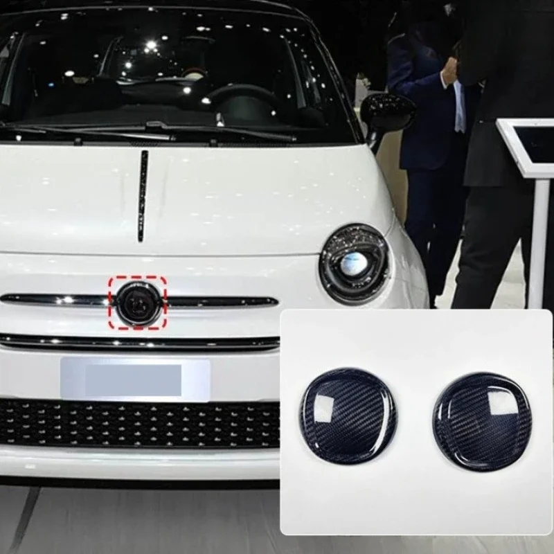 

For Fiat 500 Real Dry Carbon Fiber 2016-2024 Exterior Decoration Front and Rear Standard Cover Modification Accessories Body Kit