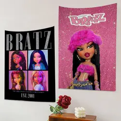 Bratz Doll Tapestry Anime Tapestry Hanging Tarot Hippie Wall Rugs Dorm Wall Hanging Sheets