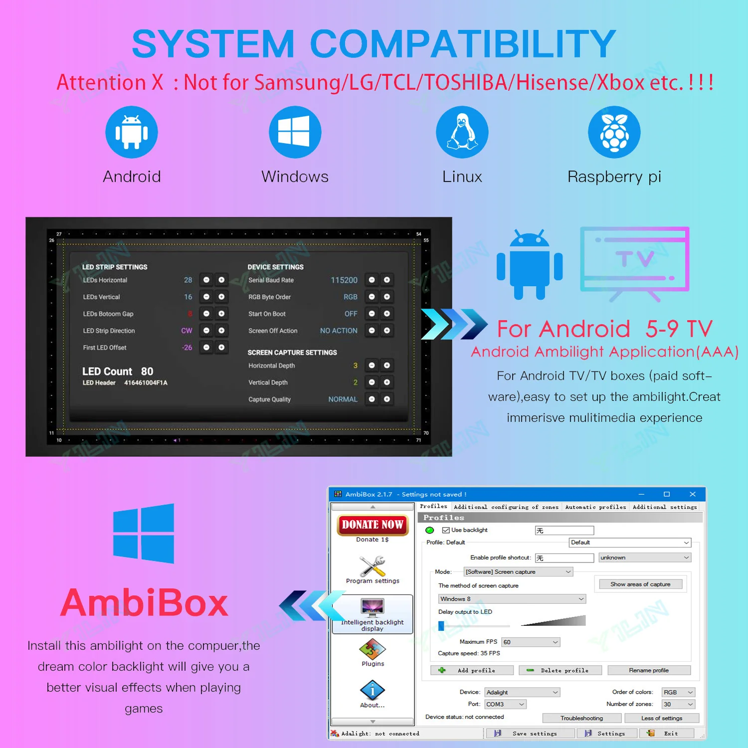 Meeslepende LED-strips TV PC Achtergrondverlichting RGBIC Droomkleur Computerscherm Monitor Kleursynchronisatie Smart Control Omgevingslampen