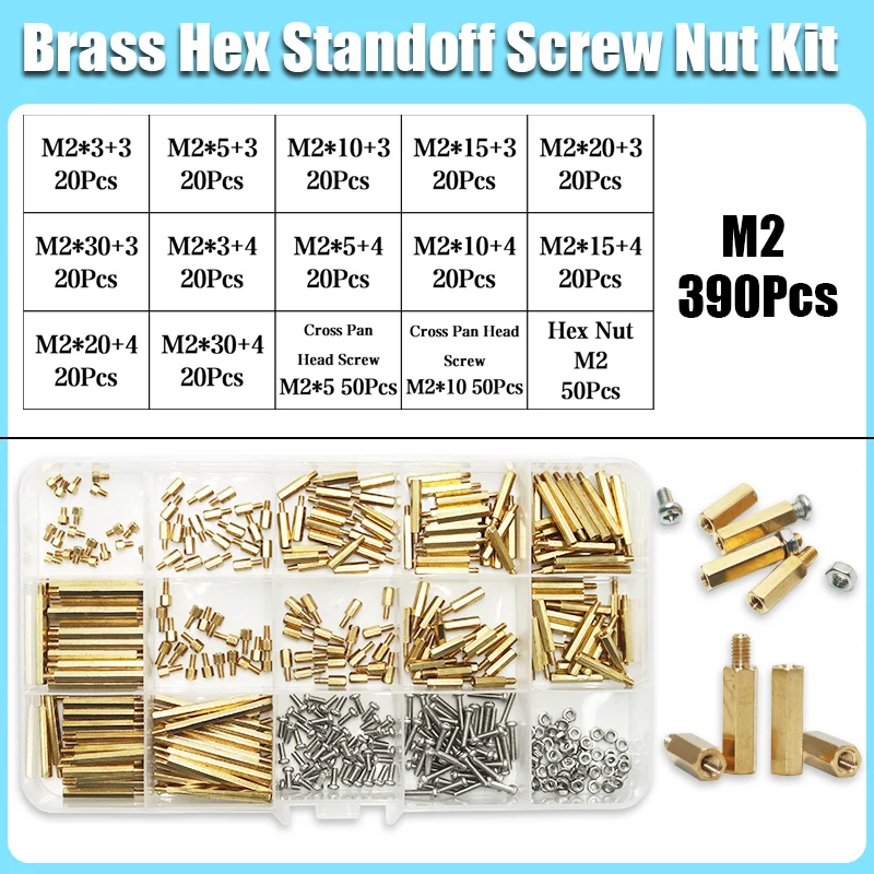 390p Sechskant Messing Männlich Weiblich Abstandshalter Schraube Mutter Bord Rack Stud Sechskant Gewinde Säule PCB Säule Motherboard Abstandshalter Bolzen – Detail 10