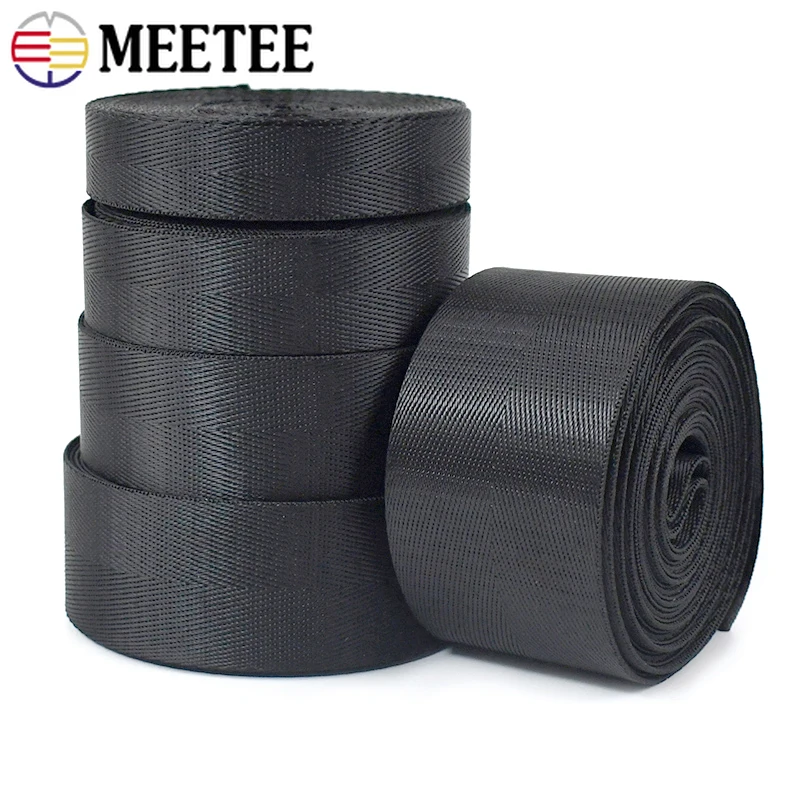 1/2/3/5 metri 20-50mm nastro in Nylon nero per borse cinturino per borsa nastro cintura di sicurezza rilegatura diagonale accessori per zaino fai da