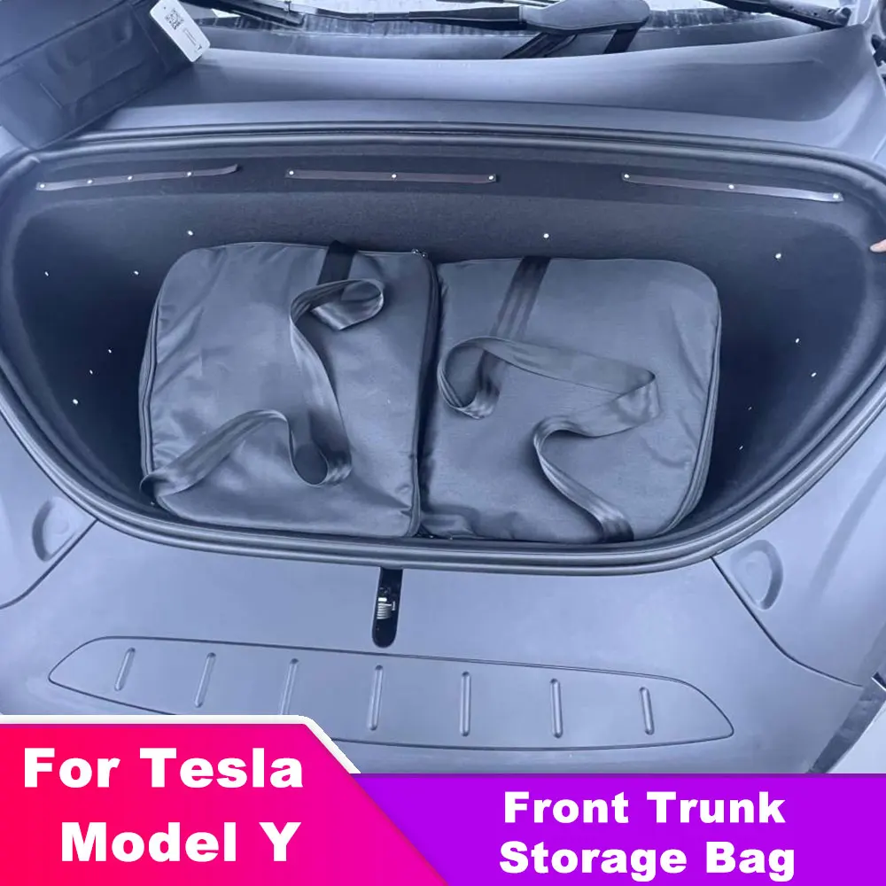 

Front Trunk Storage Bag For Tesla Model Y 2017-2023 Auto Interior Accessories Oxford Cloth Wear-resistant Portable Organizer Bag