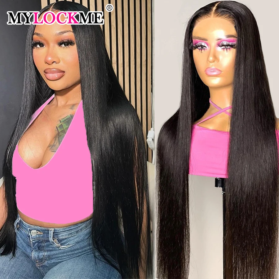 13x4 13x6 Straight Lace Front Wig 26 28 30 32Inch 6x4 5x5 Glueless Lace Wig Human Hair Brazilian Easy Go Human Hair Wigs