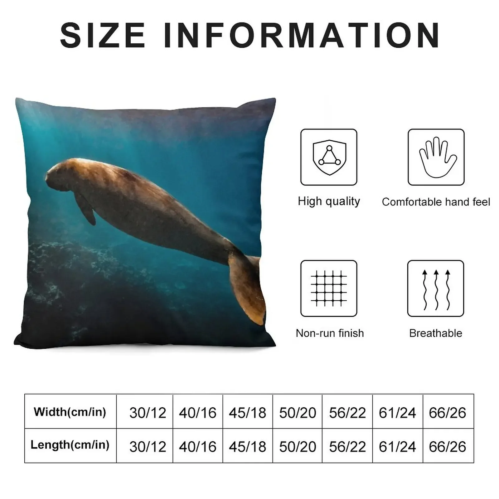 Pango Dugong Throw Pillow Decorative Pillow Covers For Sofa Christmas Pillows Cushion Cover For Sofa pillow