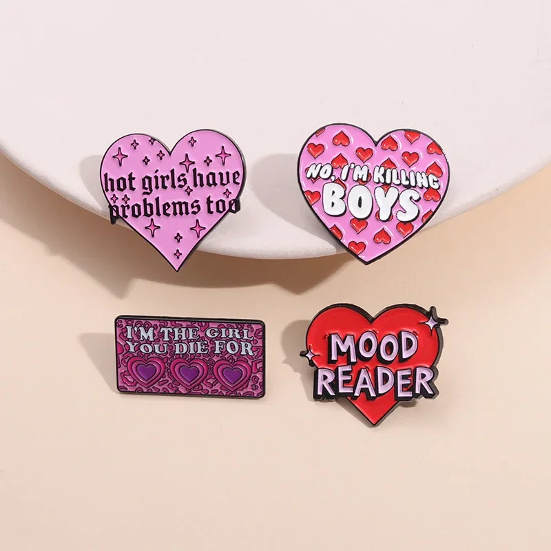 Hot Girl Have Problem Too  Custom Badge Soft Hard Enamel Metal Lapel Pin Plating Brooch Gift Jewelry Accessories