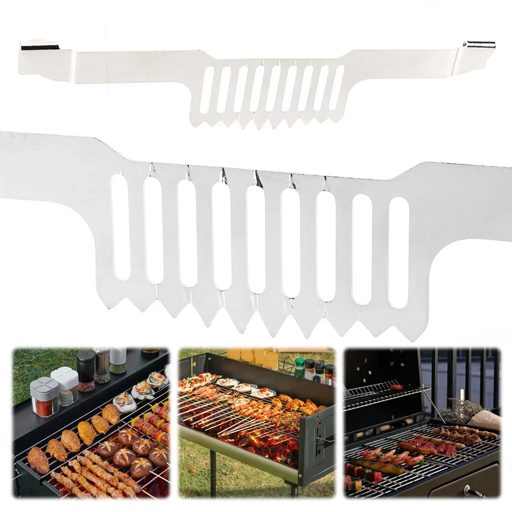 Grease Gate Spatula Holder Stainless Steel Magnetic Grease Trap Adjustable BBQ Food Net Block Fixing Rack for Blackstone