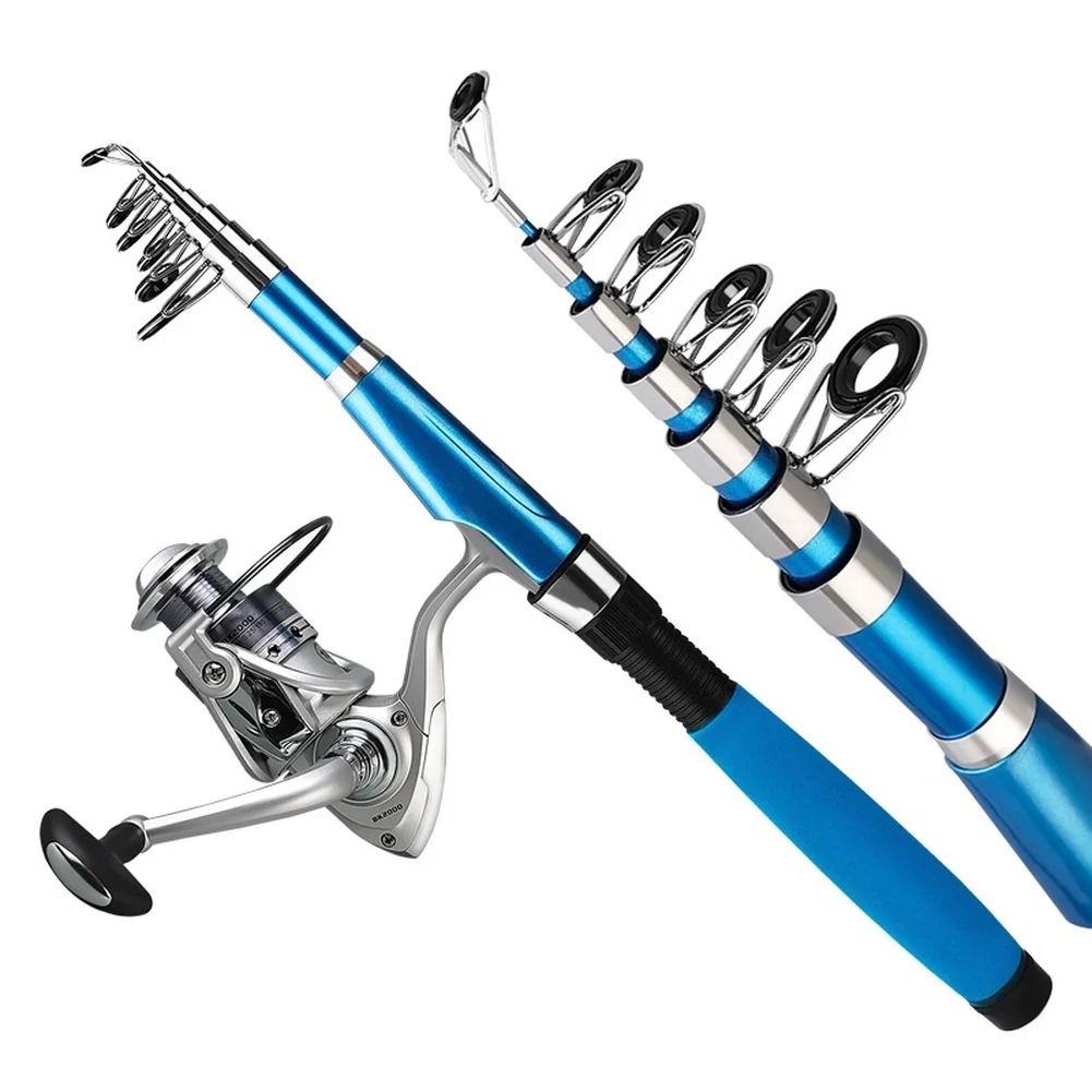 

Portable Short-Section Fiberglass Fishing Rod -1.8m/2.1m Ultra Short Telescopic Design Lure Rod Complete Set For Casting Fishing