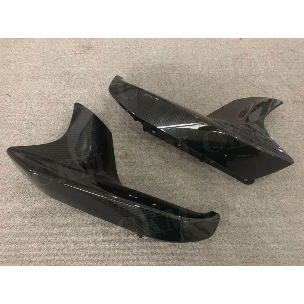 CKMUUER ألياف الكربون الجبهة الفاصل قطع الزاوية الأمامية شفة مصد السيارة المفسد حامي لسيارات BMW 5 سلسلة F90 M5 M نمط 2018 2019