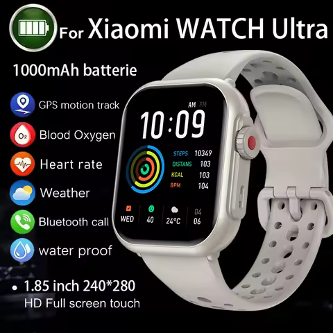For Xiaomi Ultra Men Women 1000mAh AMOLED Heart Rate 100+Sport Bluetooth Call GPS Track Waterproof Smart Watch For IOS Android