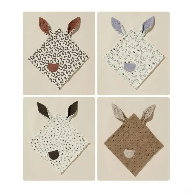 581F Baby Lovey قطن الموسلين بطانية أمان للأطفال حديثي الولادة ناعمة لوفي مريحة من Loveys