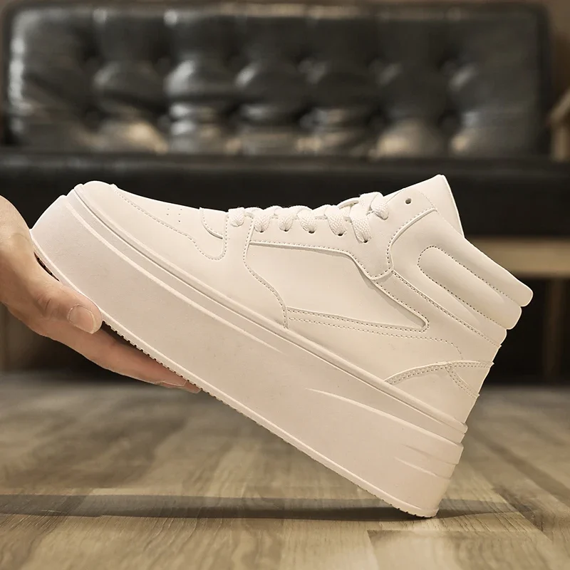 Casual Sneaker Skateboard Non-Slip Loafers Men\'s Sneakers Shoes for Men Thick Bottom Soft and Comfortable Sports and Leisure