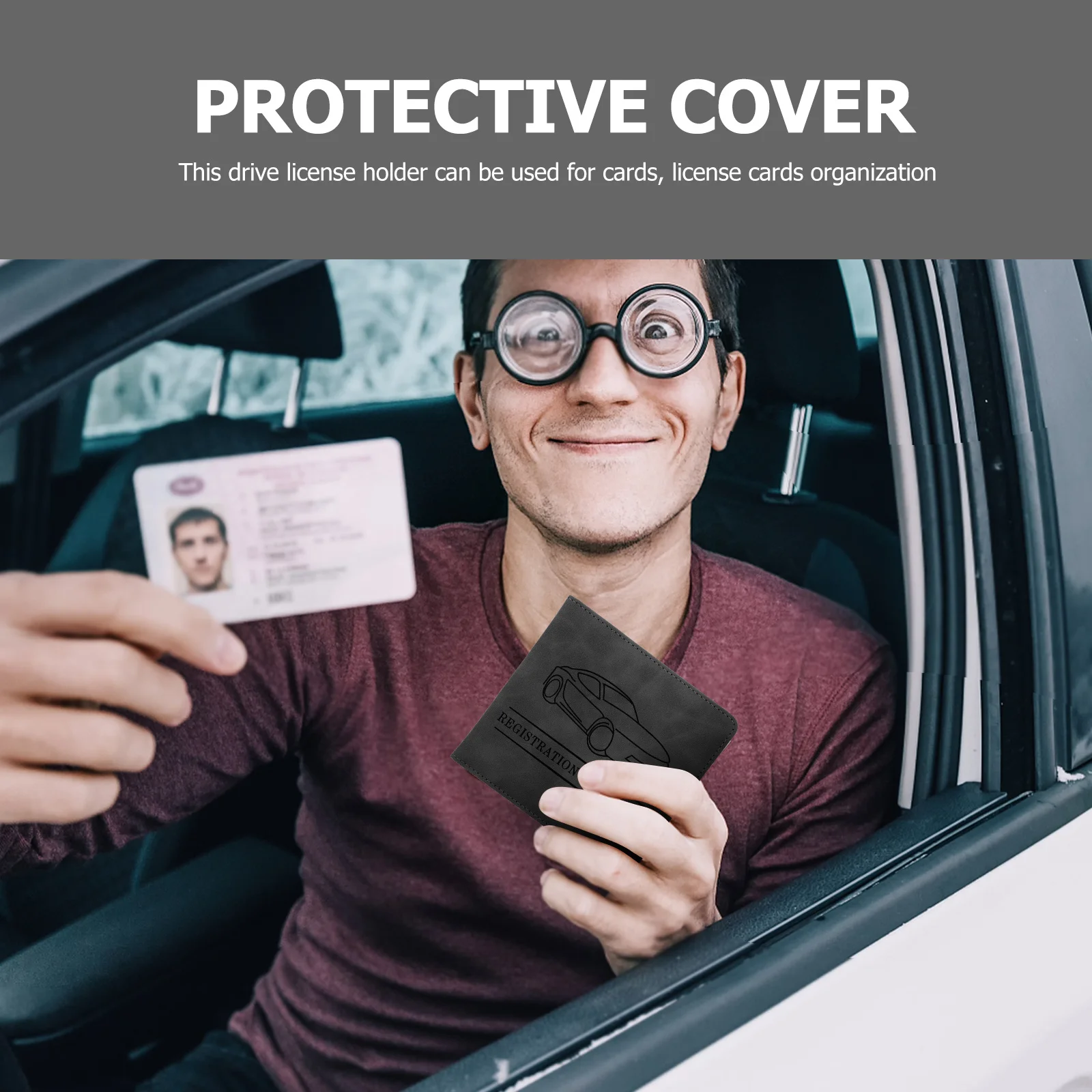 

Компактный органайзер для документов: водительских прав, удостоверений личности, кредитных карт, страховки автомобиля. Кошелек-футляр для мужчин и женщин.