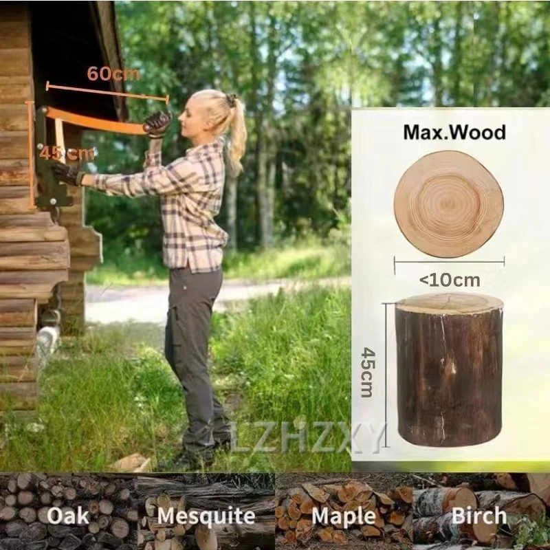 Wall Mounted Kindling Splitter Firewood Kindling Splitter Portable Manual Fire Wood Kindling Splitter Firewood Cutter
